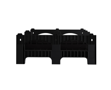 Пластиковый паллет BottleRack 1200х1000х380 мм перфорированный на ножках с бортиком для бутылей