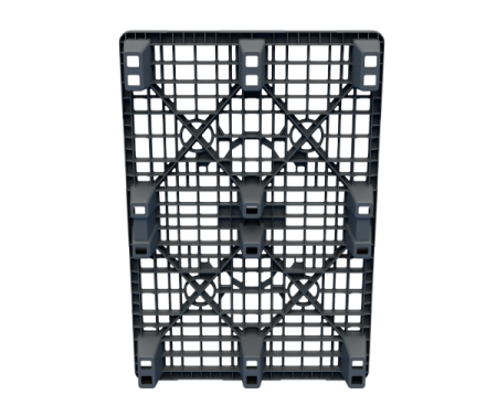 Пластиковый паллет 1200x800x140 мм перфорированный на ножках с бортиком