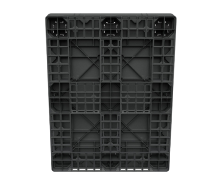 Пластиковый паллет 1470x1140x180 мм сплошной на 3 полозьях